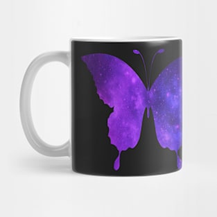 Blue and Purple Ombre Galaxy Butterfly Mug